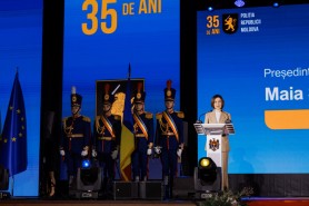 Maia Sandu:„Poliția a fost în prima linie pentru apărarea democrației și a suveranității Republicii Moldova”